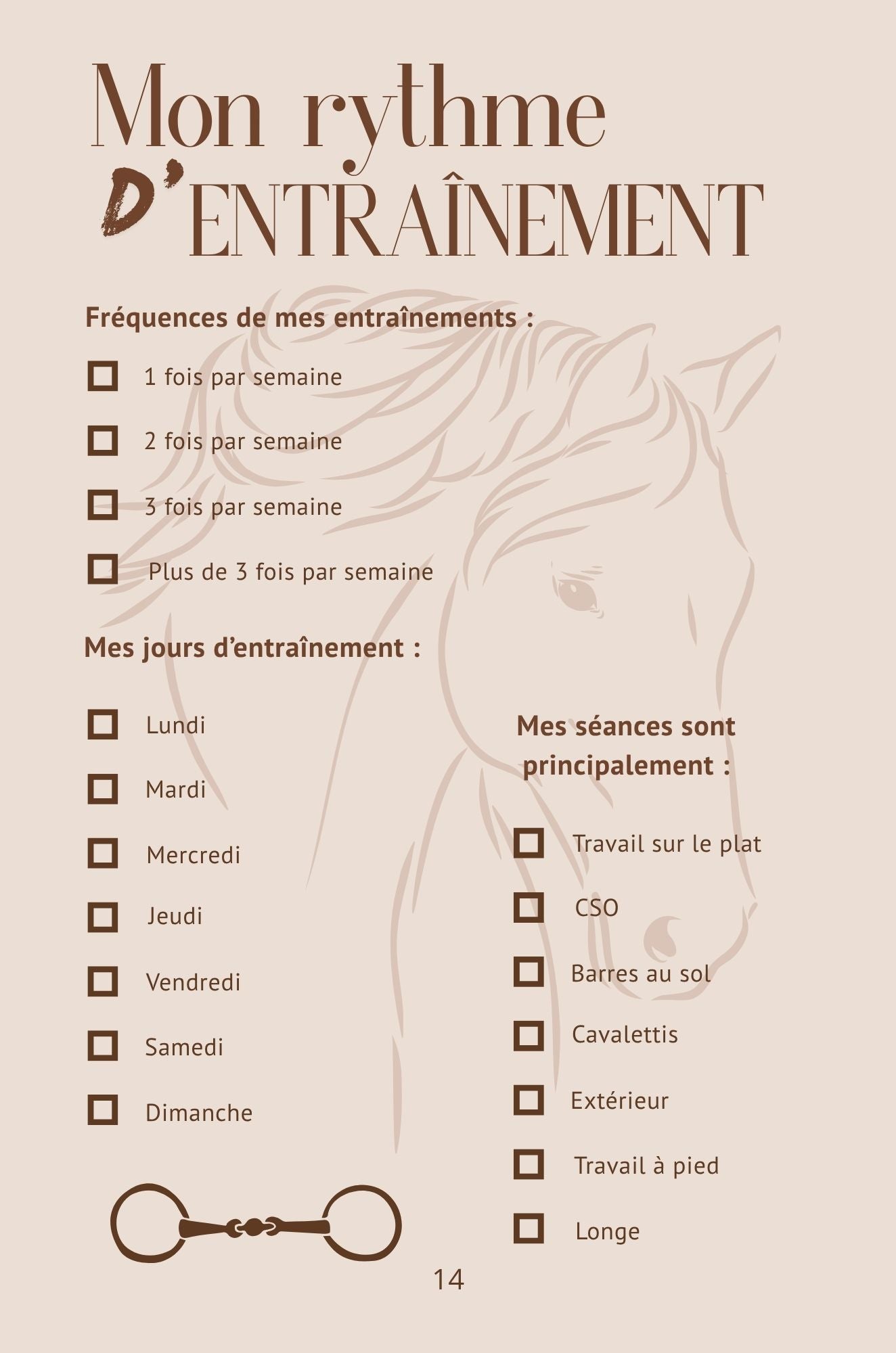 Mon Carnet d’Entraînement : Volume 1 - Club 4