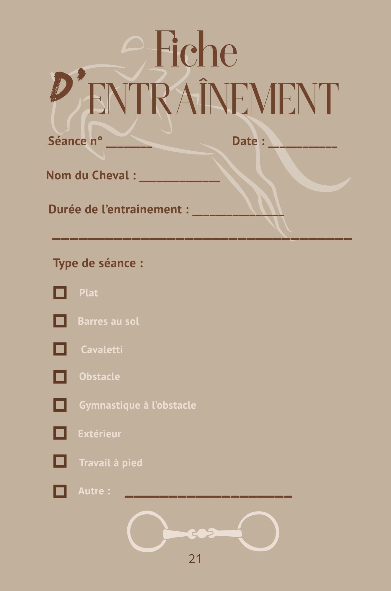Mon Carnet d’Entraînement : Volume 1 - Club 4