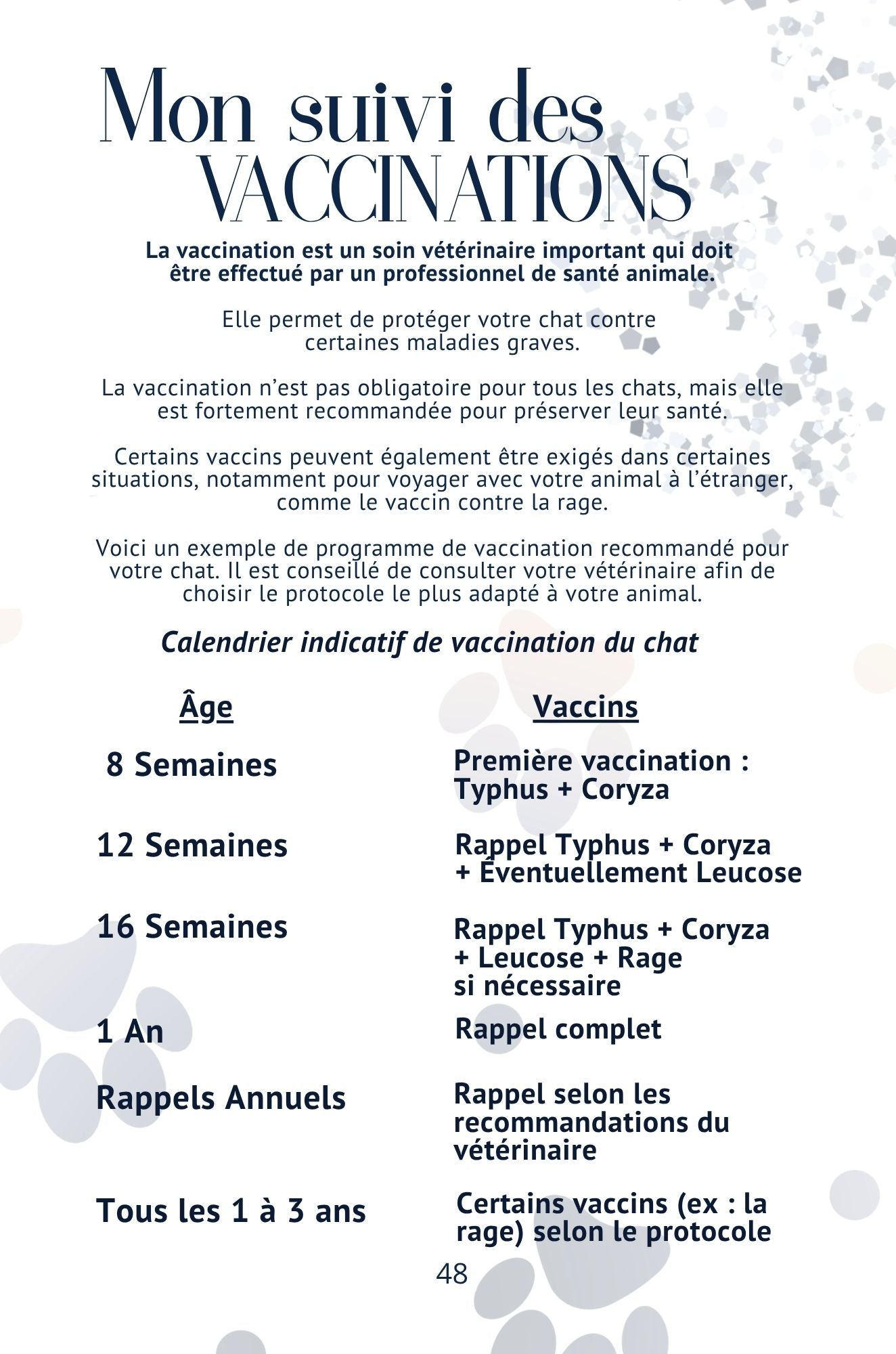 Mon Carnet de Santé : suivi complet pour mon chat