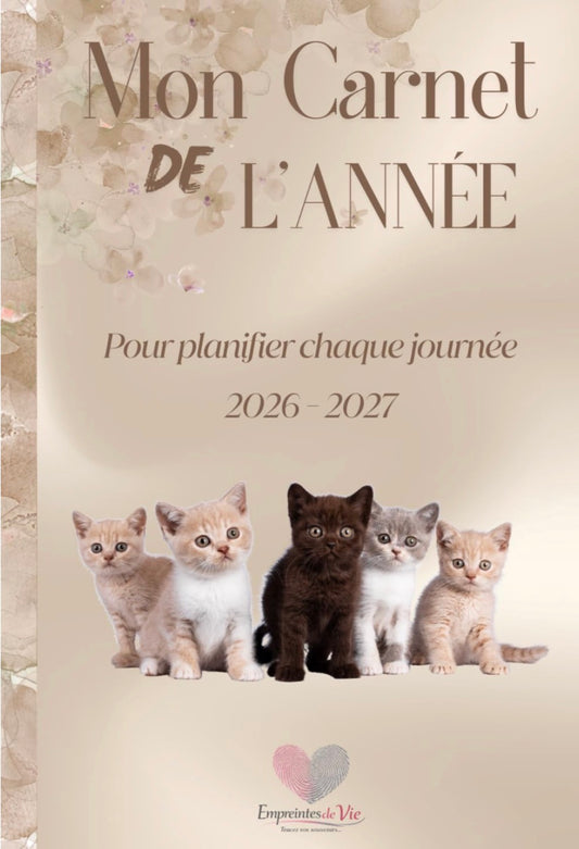 Mon Carnet de l'Année : planifier chaque journée 2026 - 2027 - Format A4 -